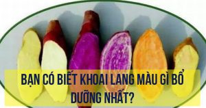 bạn có biết khoai lang mày gì bổ dưỡng nhất