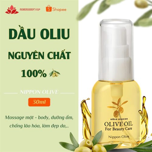 Mỹ phẩm Nhật Bản Tinh dầu ô liu dưỡng da 30ml - OLIVE MANON OLIVE OIL FOR BEAUTY CARE NIPPON OLIVE