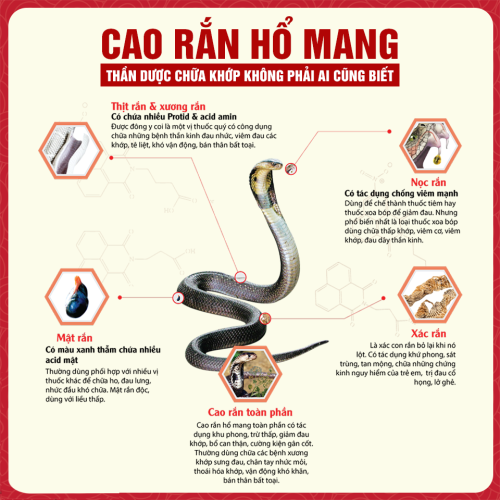Cao rắn hổ mang, Cao rắn hổ mang nguyên chất, Cao rắn hổ mang chữa xương khớp, Cao rắn hổ mang có tốt không, mua Cao rắn hổ mang ở đâu, Cao rắn hổ mang là gì, chữa đau xương khớp bằng Cao rắn hổ mang, Cao rắn hổ mang đại việt, Viên khớp Bách Xà, những ai nên dùng cao rắn hổ mang